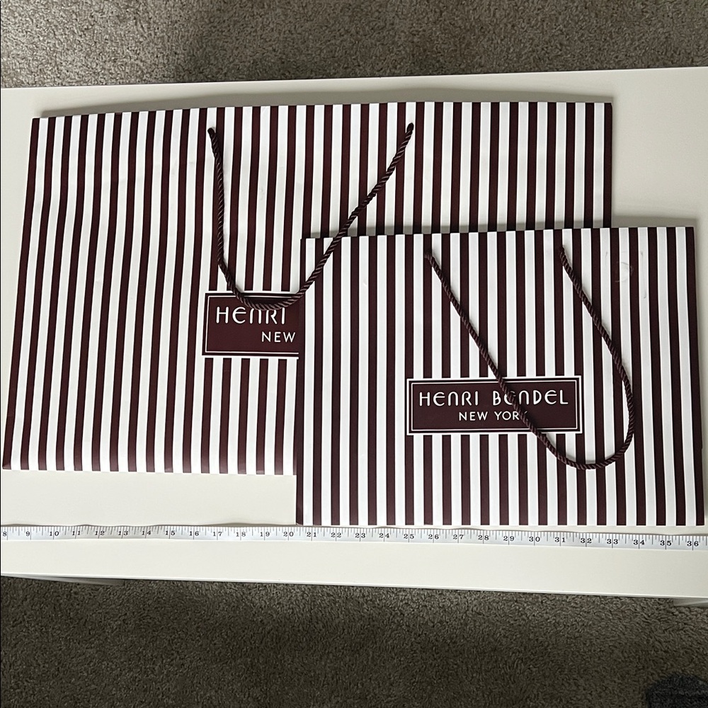 2 Henri Bendel Shopping bags with tissue paper